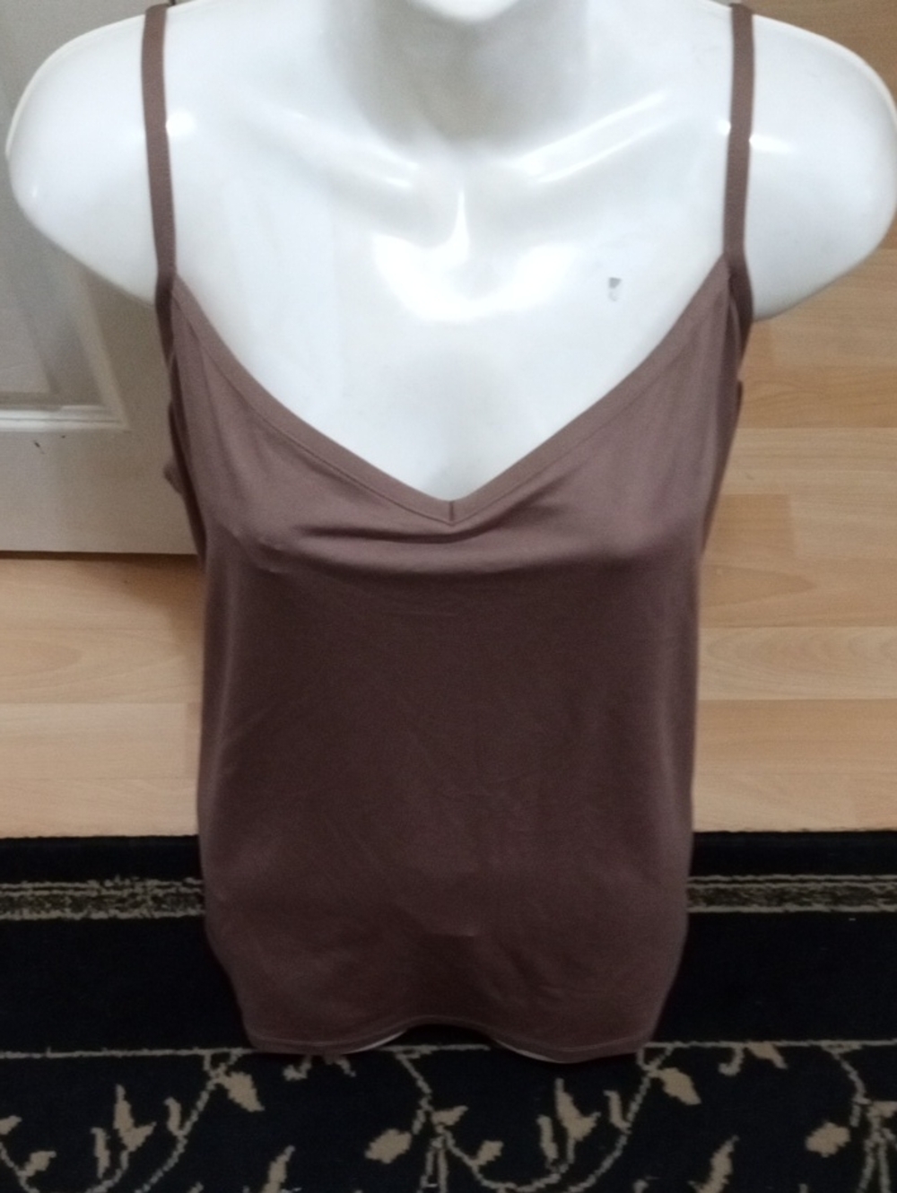 $6>>Lane Bryant Mauve-Brown V-Neck Spaghetti Strap Cami
